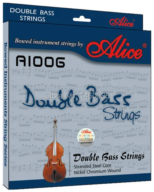 

Alice A1006(5) Stranded Steel Core Nickel Chromium Wound Double Bass Strings 5-Strings G D A E C