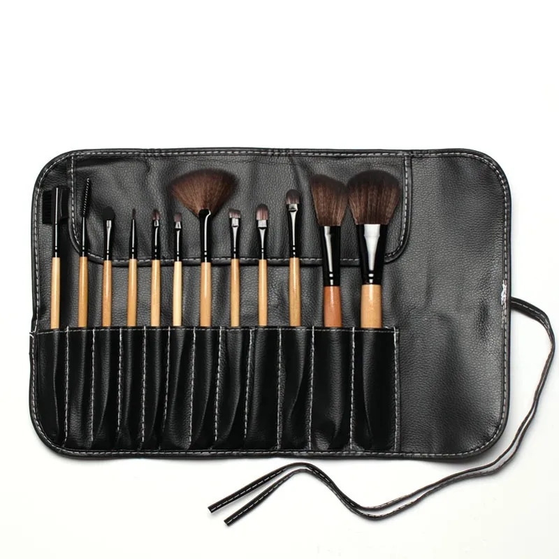 Makeup Brushes with Case 12Pcs Foundation Blush Brush Powder Blending Set Professional | Красота и здоровье