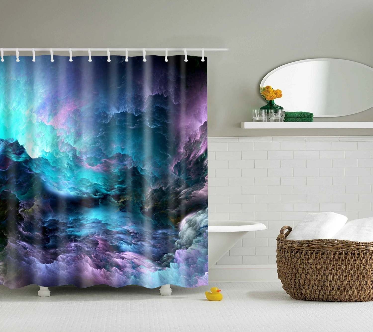 Starry Sky Nebula Stars Universes Mystery Shower Curtain Bathroom decor 180x180cm Free Shipping
