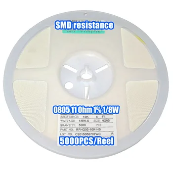 

1 Reel 0805 11R 11 Ohm 1% 1/8W SMD Resistance 5000PCS/Reel