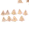 50pcs 22-30mm Natural Wood Crafts christmas trees DIY Scrapbooking For Wooden Ornament Home Decoration Sewing Accessories m2502 ► Photo 2/4