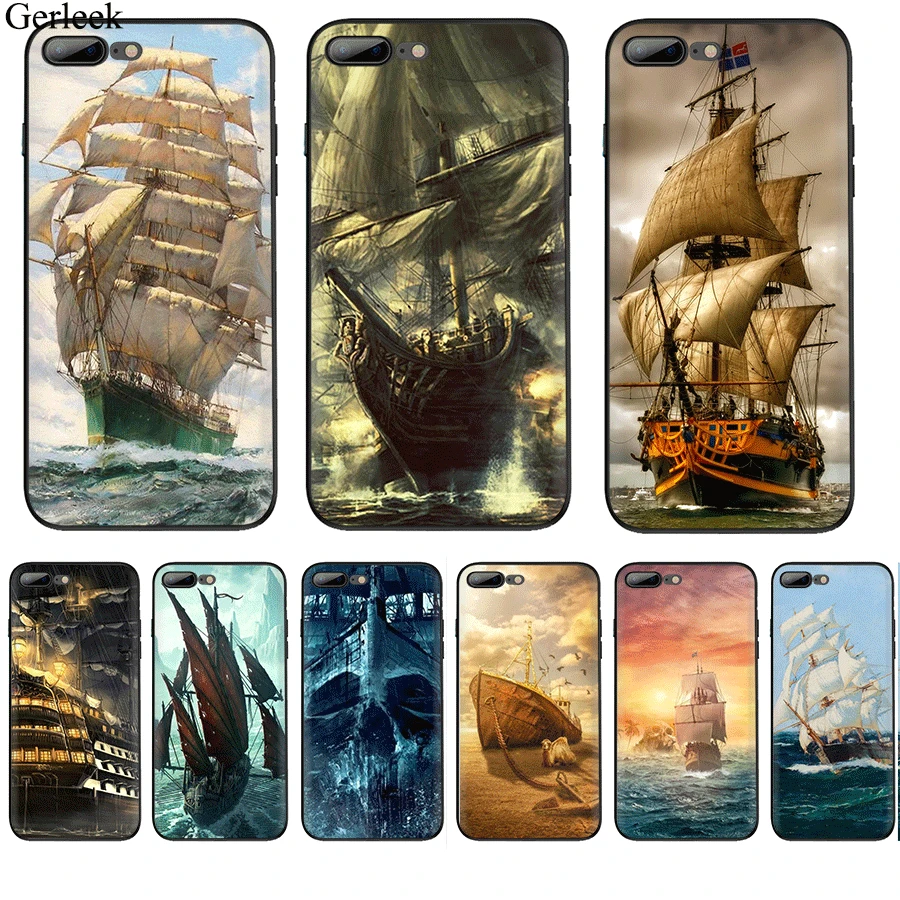 Desxz пиратский корабль Мягкие TPU чехол для iPhone XR X XS Max 7 8 6 S 5S SE 5 Обложка