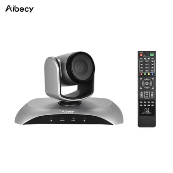 

Aibecy 1080P HD USB Video Conference Camera 10X Optical Zoom Auto Focus Auto Scan Plug-N-Play with Infrared Remote Control