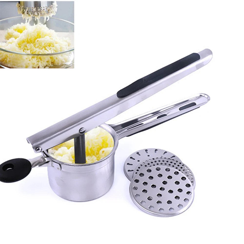 

Stainless Steel Potato , Lemon Masher Press Cutter Tools Anti-slip Handle Makes Light and Fluffy Mashed Potato Perfection