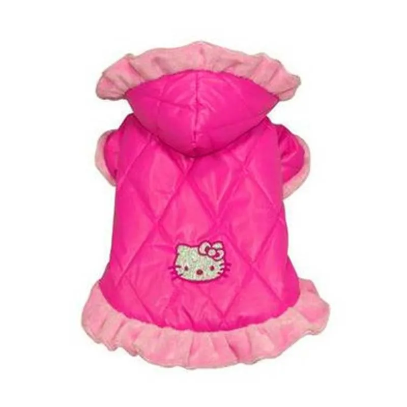 Sweety Dog Clothes Hello Kitty Patch Dog Padding Jacket Kitty Head Dog