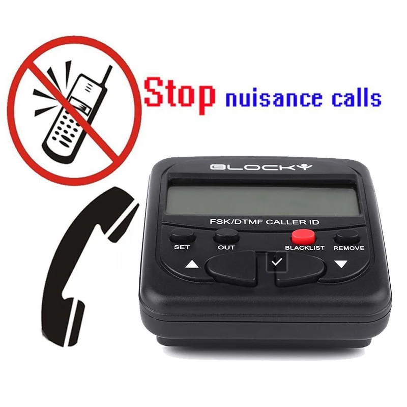 ID-802 LCD المتصل ID مربع دعوة مانع توقف المكالمات المزعجة الأجهزة دعوة ID Stoping من جميع المكالمات ل الثابتة الهواتف الهاتف الثابت