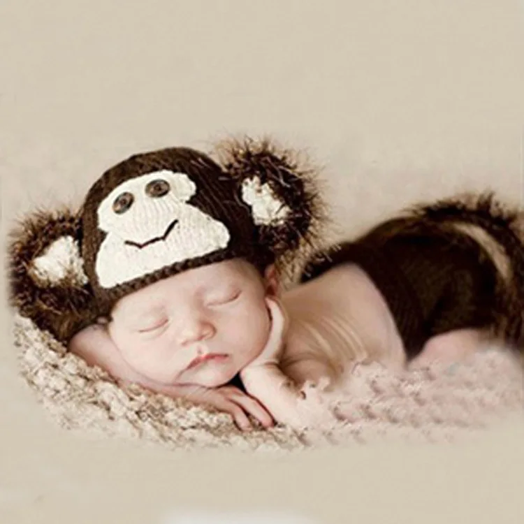 

Halloween Chrismas gift 0-3 months newborn baby cosplay costume animal acting suits party costume monkey make up dress