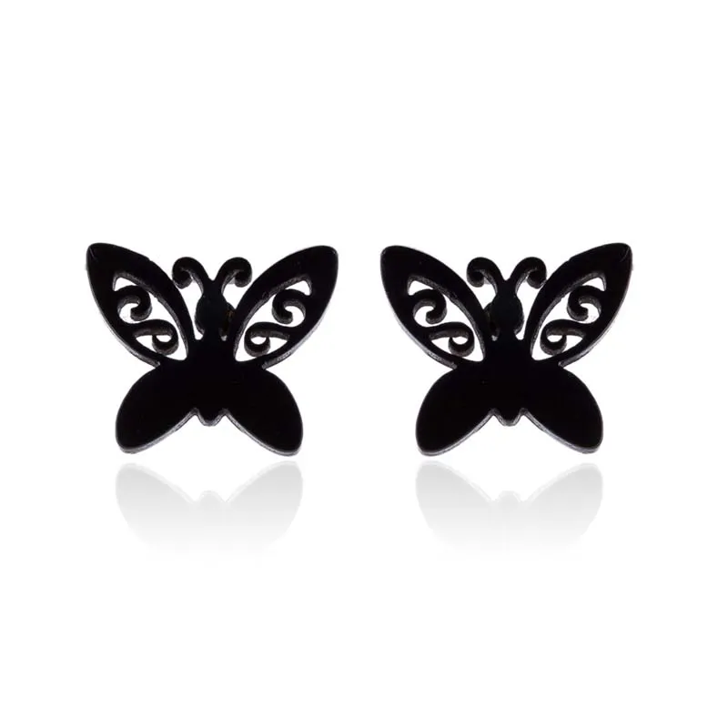 Yiustar серьги бабочки с миньонами безопасные гвоздики для женщин Bijoux achier Inoxydable Femme