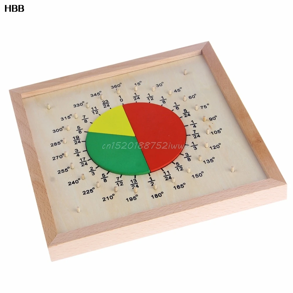 Montessori Material Wooden Circular Fractions Scoreboard Kid Educational Toy #T026# Montessori Material Wooden Circular Fractions Scoreboard Kid Educational Toy #T026#
