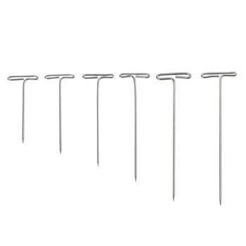 

1 Box 100 Pcs T Pins Standard Pin For Wig On Foam Head Style Head Sewing Hair Salon Tools Hot