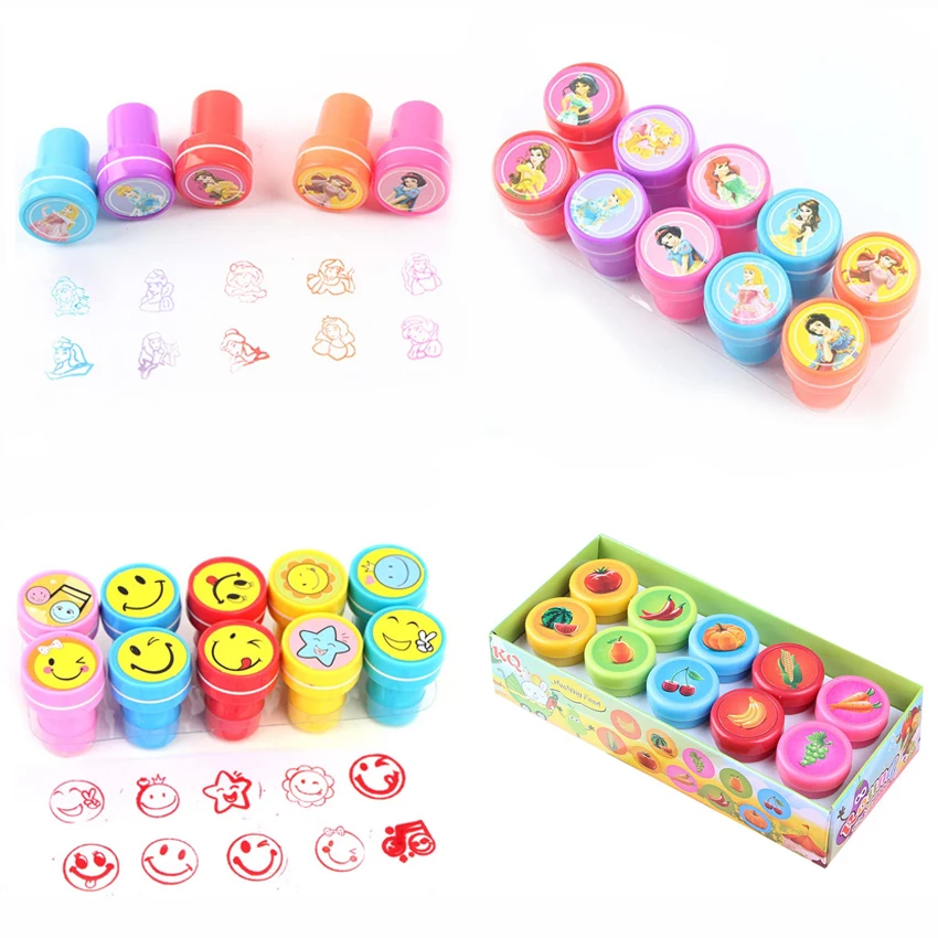 

New 12PCS Self-ink Stamps Kids Party Favors Event Supplies for Birthday Party Toys Boy Girl Goody Bag Pinata Fillers
