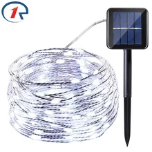 ZjRight 20 м 200 светодиодный медный провод Солнечная гирлянда сказочные огни Премиум качество солнечная панель Lampara для украшения Рождественского сада
