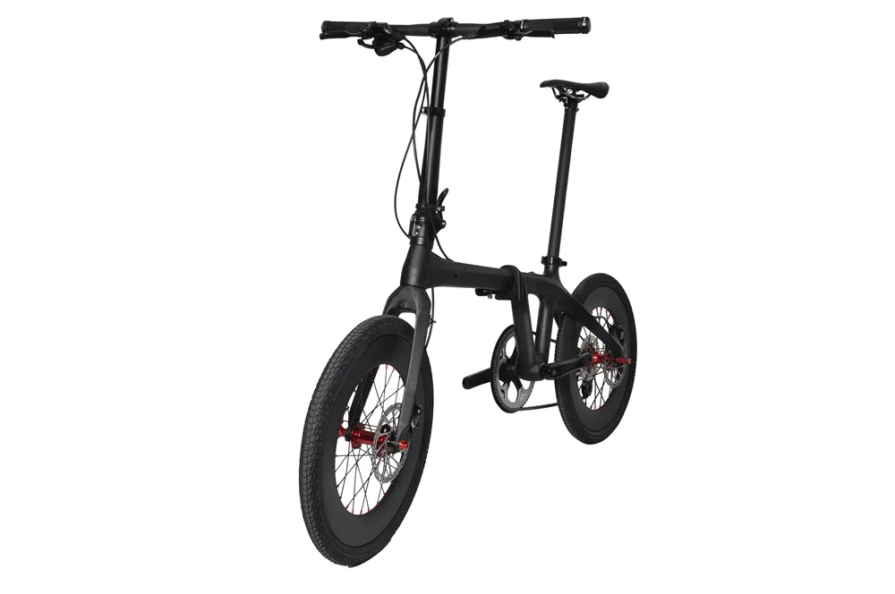 Top cheapest China 100% full carbon 20 inch folding bicycle 3k matt custom design complete folding bike Mini portable road bike 7