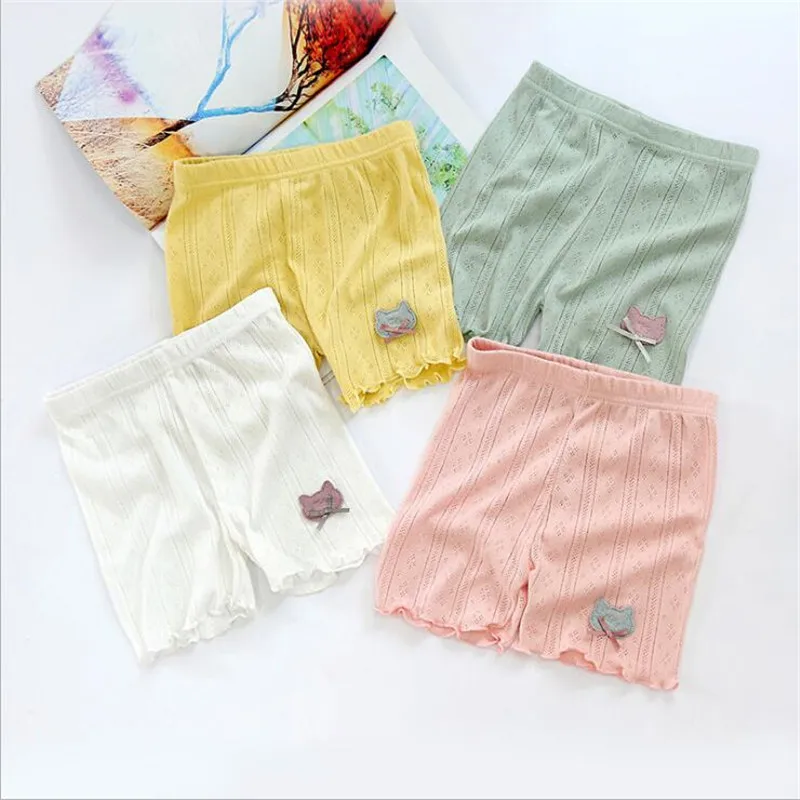 

2-10 Years Girls Skinny Short Pants Children Clothes Autumn Baby Underpants Girl Summer Trousers Kids Cotton Capris Pink Bottoms