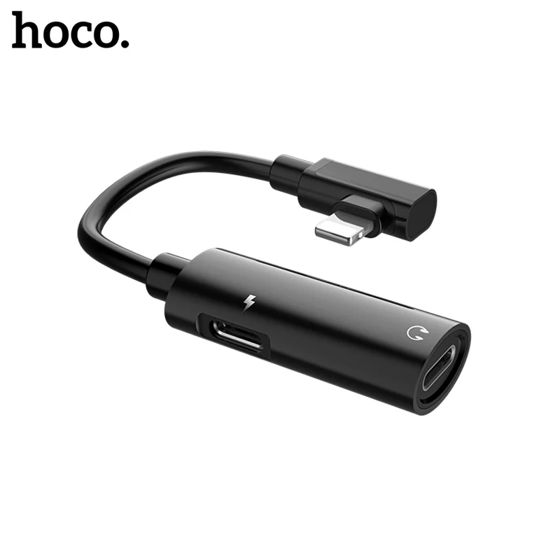 Аудиокабель HOCO 2 в 1 с поддержкой быстрой зарядки и микрофоном 3 5 мм|Переходники