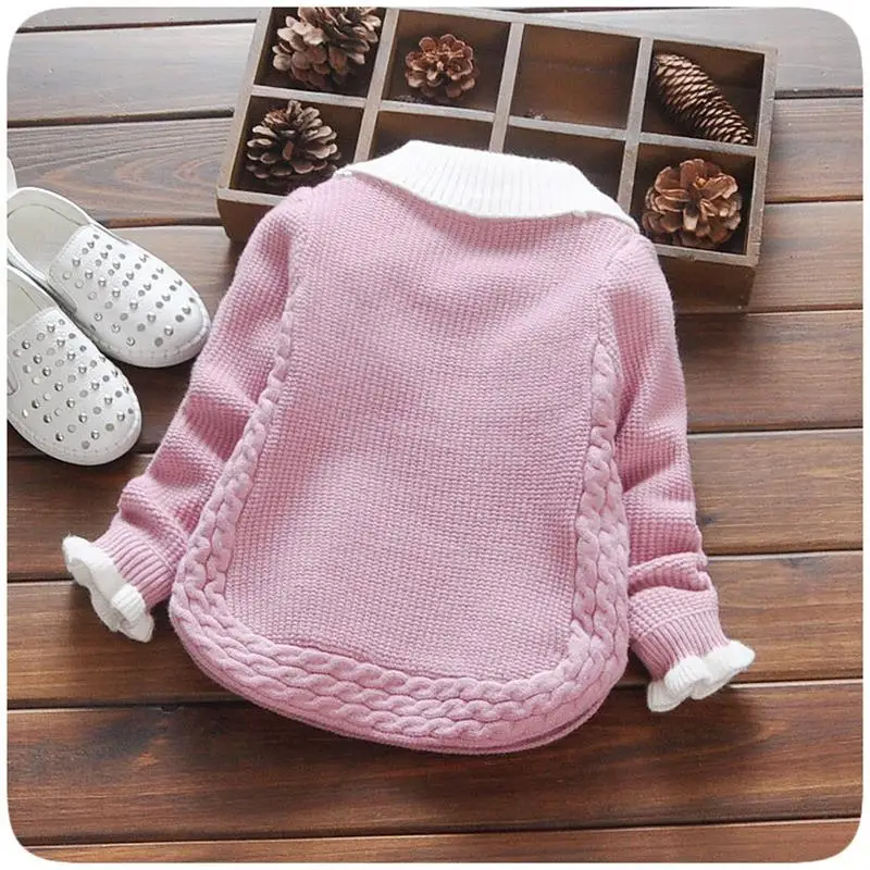 Вязаные свитера для маленьких девочек; осенне-зимние свитера; модные Рождественские свитера для малышей; одежда