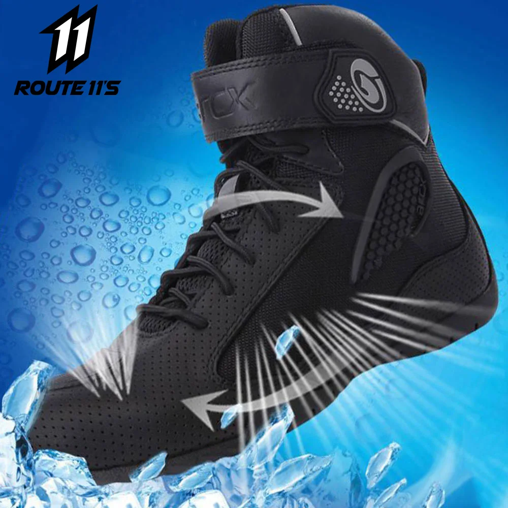 ARCX Motorcycle Boots Summer Men Moto Boots Black Motorcycle Riding Boots Motorcycle Shoes Four