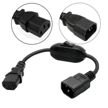 0,3 м короткие C14-C13 удлинитель кабеля питания ИЭК 320 C13 женский C14 мужской 10A с включения/выключения Мощность кабель с адаптером для Профессиональный адаптор