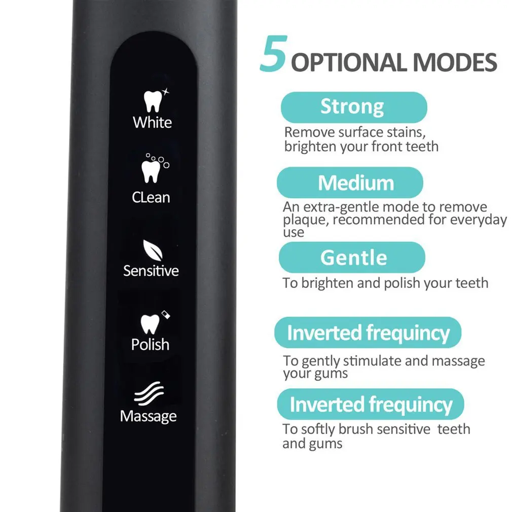 Seago SG 507 электрическая зубная щетка умный таймер звуковая USB перезаряжаемая
