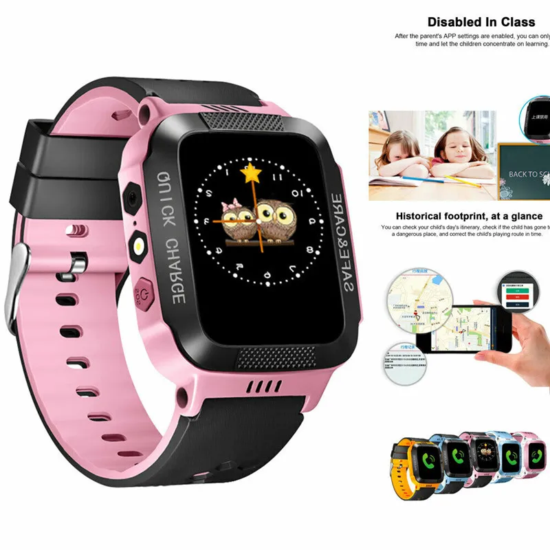 

Fashion Children Kids Portable Large capacity battery Smart Wrist Watch Tracker Anti-lost SOS Call Android and IOS Safe GSM