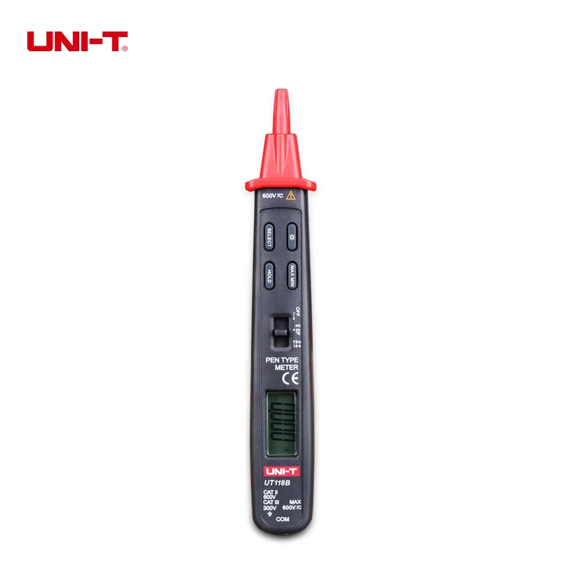 

UNI-T UT118A UT118B 3000 Counts AC/DC Voltage Capacitance Resistance Pen Type Digital Multimeters Meter Detector
