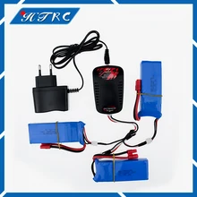 EU plug charger 3in1 cable 7.4V 2500mah 2S RC Drone Syma X8C Lipo Battery For Wltoys V262 X8W X8C X8 Quadcopter Helicopter