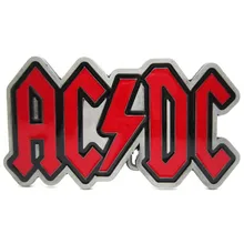 Красная пряжка для ремня ACDC