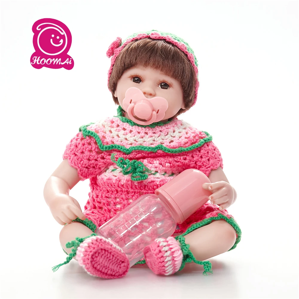 

45CM New Design Baby Dolls Lifelike Reborn Baby Doll Action Figure Toys Silicone Children Toy with Hair Kids Birthday Gift