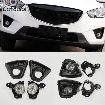 Cafoucs For Mazda CX-5 2013-2015 Front Bumper Fog Lights Kit With Lamp Hood And Bulbs Cafoucs For Mazda CX-5 2013-2015 Front Bumper Fog Lights Kit With Lamp Hood And Bulbs