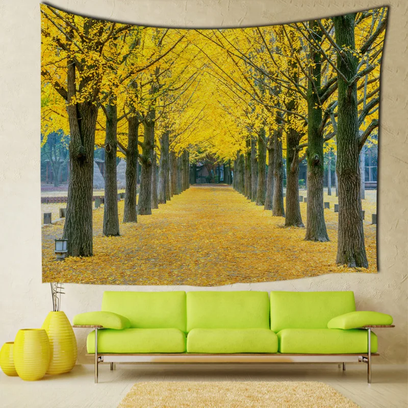 Ins Nordic Jungle Hanging Wall Tapestry Hippie Boho Forest Tapestries For Living Room Travel Summer Beach Towel Home Decor F106 | Дом и сад