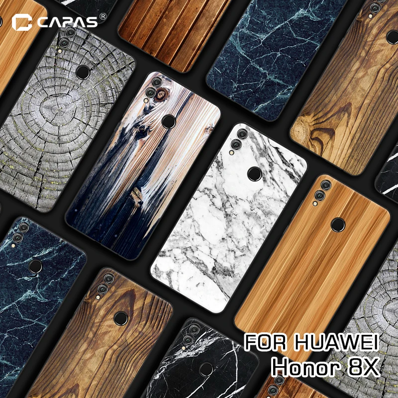

For Huawei Honor 8X Case Cover Soft TPU Silicone Wood Stone Patterned Phone Case For Honor View 10 Lite Cover Protective Shield