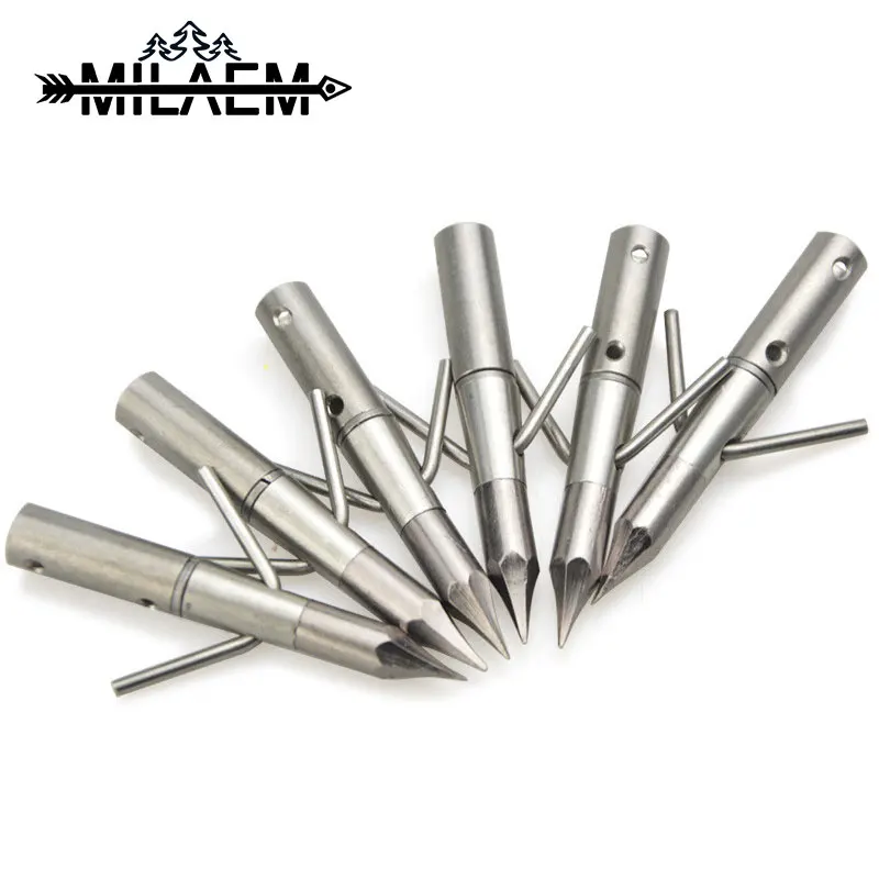 

6/12pcs Archery Bowfishing Arrowhead Rotated Wing Broadhead Stainless Steel For OD 8mm Hunting Shooting Fishing Accessories