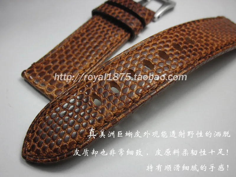 new design high quality Handmade vintage watchbands watch accessories Lizard skin watch band 22mm Universal watch strap