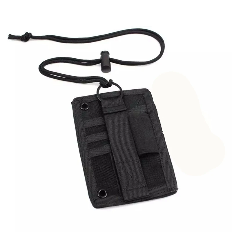 

Outdoor Multifunctional EDC Lightweight ID Badge Holder Sturdy Name Tag Card Label Lanyard Case Organizer