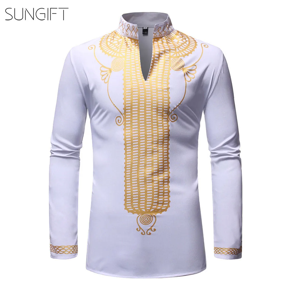 Платье мини SUNGIFT Dashiki с длинным рукавом и принтом 2019|Африканская одежда| |
