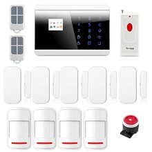 Wireless GSM PSTN Home Security Alarm System Android iOS APP PIR Sensor Smoke Sensor Newest Emergency Button 8218G