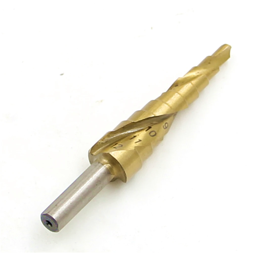 HSS Step Drill Bits 4mm 12mm Spiral groove Power Tools Triangular