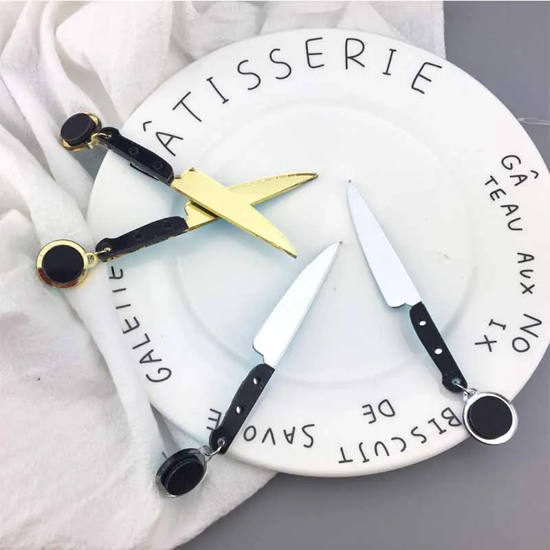 

MODEBOX Dagger Acrylic Earrings Long Punk Earrings Statement Earring For Female Brincos Acetate Plate Earrings