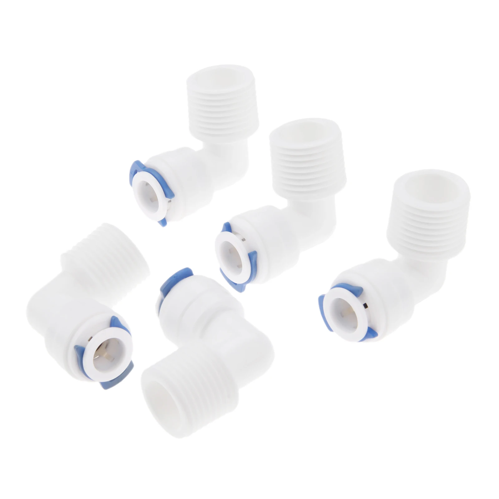 5Pcs BSP Male Connector Quick Connection Fitting 1/4" 3/8" OD Hose 1/4" 3/8" 1/2" BSP Male Reverse Osmosis System Pipe Connector