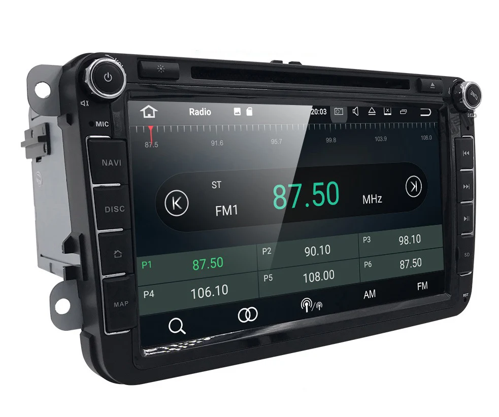 Excellent HIFIF 8"CAR DVD GPS navi 1024x600 Android 8.0 for VW golf 5 6 touran passat B6 sharan jetta caddy Tiguan EOS Radio GPS navi map 5
