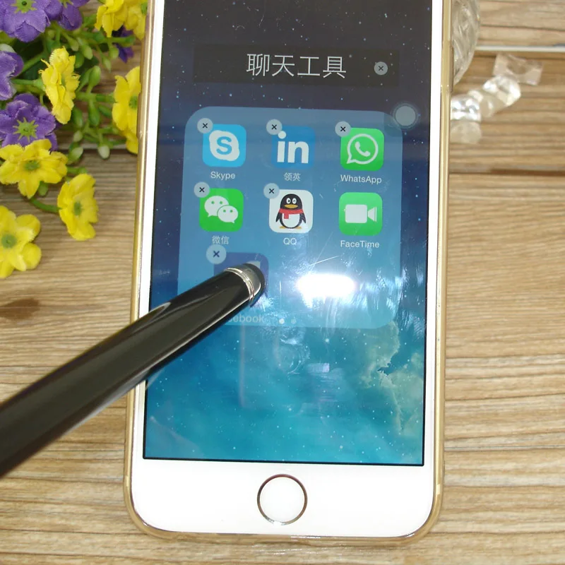 ACMECN Simple & Useful 4 in 1 Multifunction Ballpoint Pen with Touch Scrween stylus for IPhone and LED light for Christmas Gifts