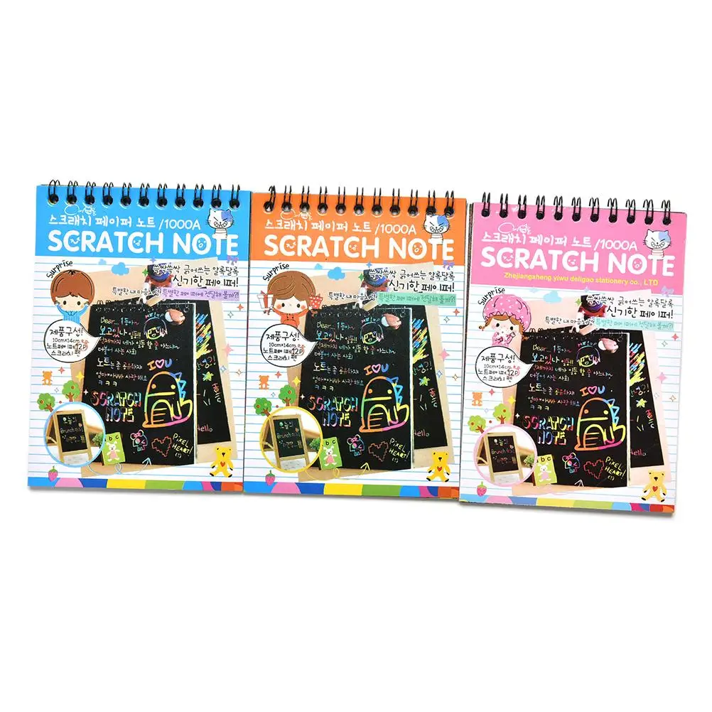 

Scratchbook Scratch Stickers Note Book Drawing Toys Stationery Gift For Children Cardboard Creative DIY Draw Random Send Color