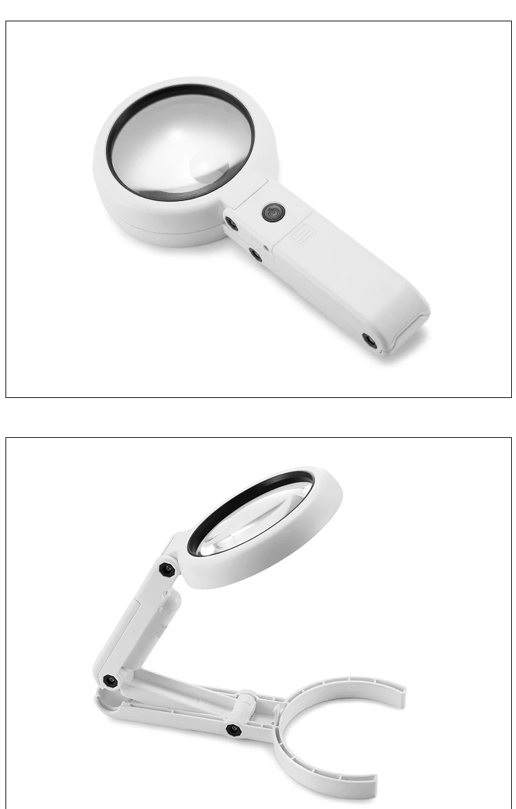 5X 11X Foldable Desktop and Handheld Magnifier USB Chargeable Magnifying Glass-10