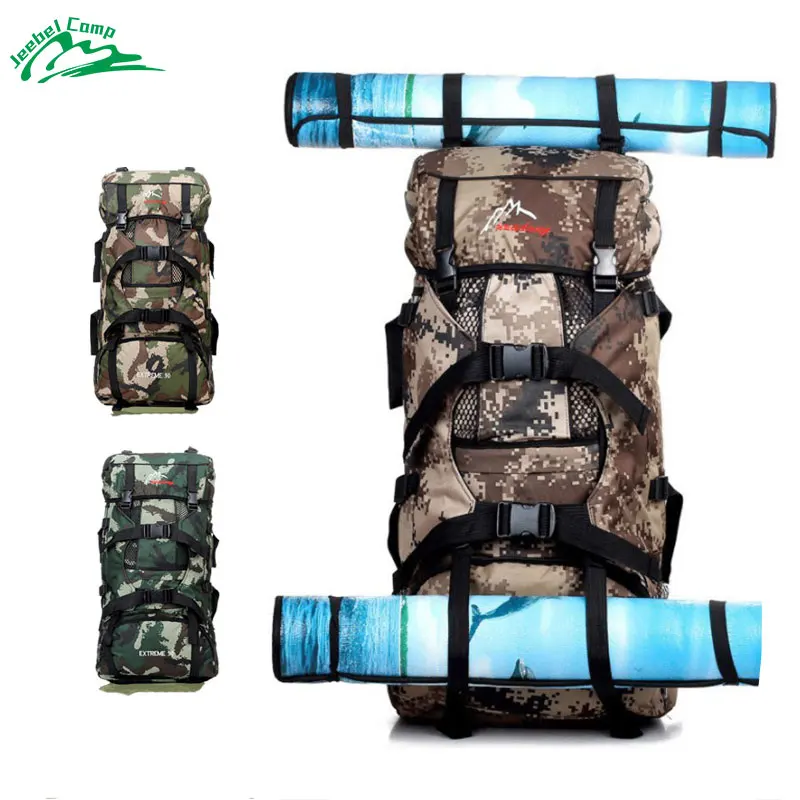 

Jeebel 70L Hiking Backpack Large Capacity Outdoor Camping Men Camouflage Waterproof Sport Tactical Military 2018 Travel Bags