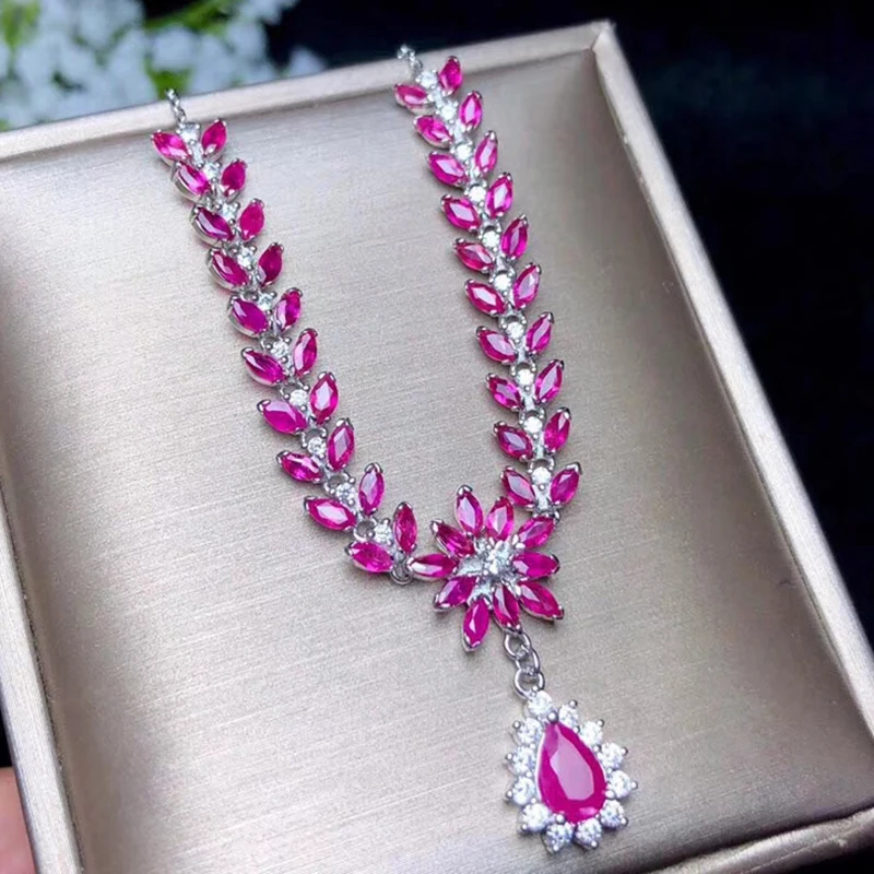 Ювелирные изделия colife роскошное рубиновое ожерелье для свадьбы 51 шт ...