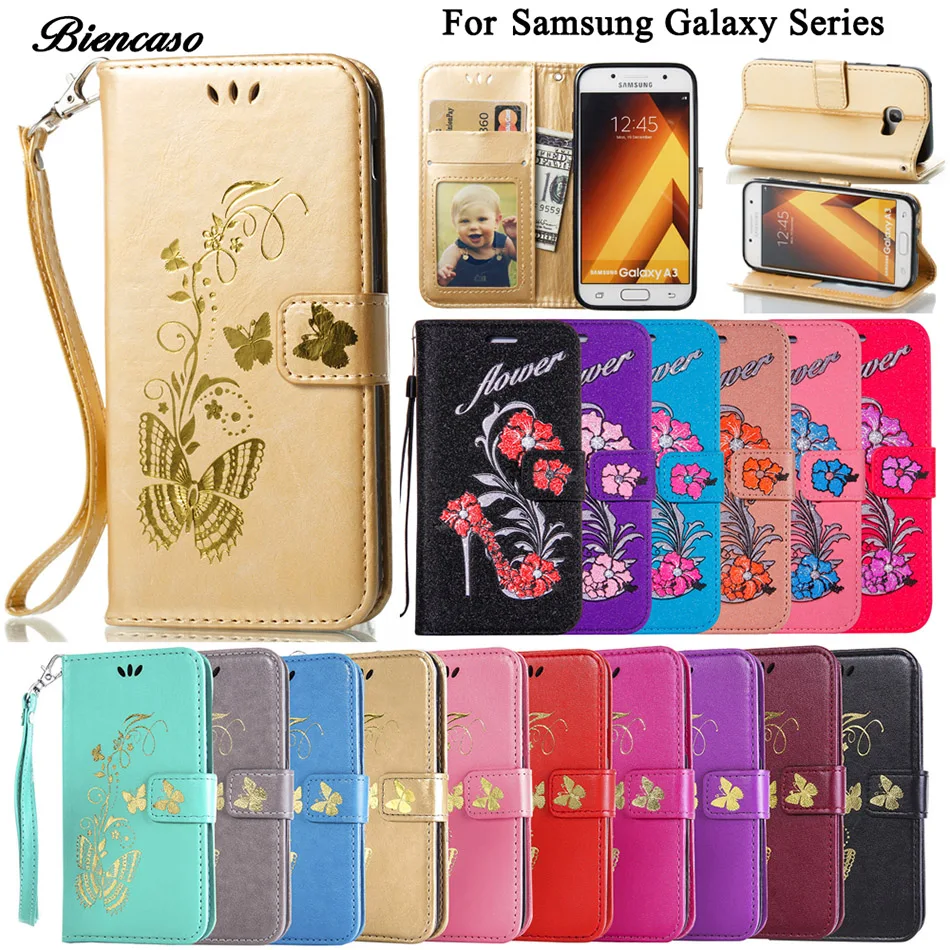 

Flip Wallet PU Leather Case for Samsung Galaxy A3 A5 A7 2016 2017 J3 J5 J7 Pro 2017 2016 J1 Mini J2 Prime Card Slot Cover B13