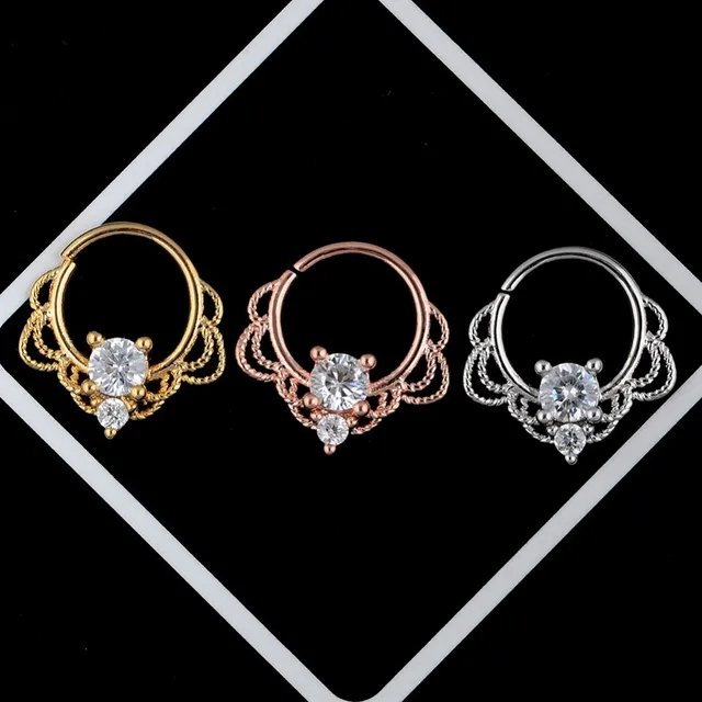 316L Surgical Steel Fake Septum Clicker Nose Ring Circle ...
