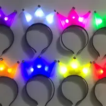 Светодиодный светящийся яркий головной убор с короной, детский осветительный головной убор, вечерние игрушки, светится в темноте, Детский Рождественский подарок