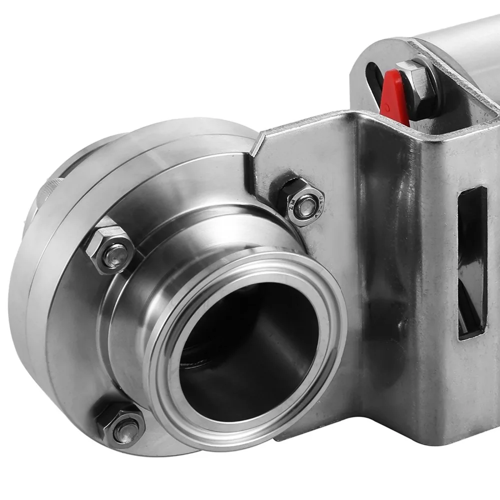 Пневматический 1,5 дюйма Tri Clamp санитарный клапан-бабочка SS304 нержавеющий пружинный возвратный привод