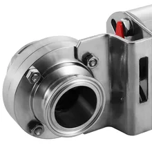 Пневматический 1,5 дюйма Tri Clamp санитарный клапан-бабочка SS304 нержавеющий пружинный возвратный привод